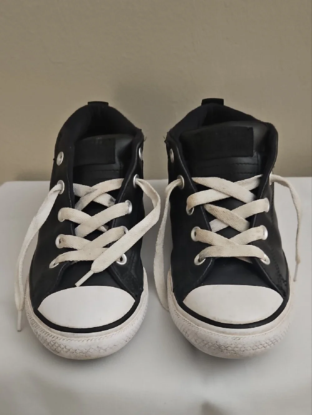 Converse Sneakers. Kids Size 3. Black & White